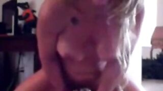 Dirty Talk and Orgasm with Dildo on Webcam