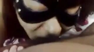 Masked Asian Amateur Blowjob