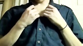 Old gay sucks freshly jerked cock after vaping session