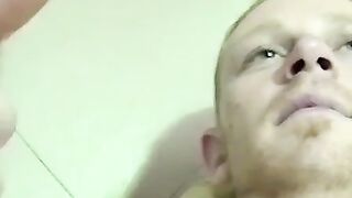 Old gay sucks freshly jerked cock after vaping session