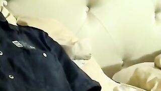 Old gay sucks freshly jerked cock after vaping session