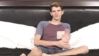 BoyObsession.com - Dude answers questions before intense masturbation