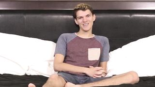 BoyObsession.com - Dude answers questions before intense masturbation