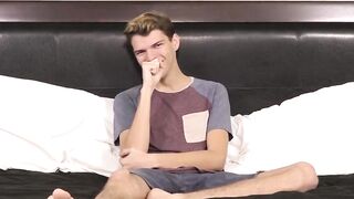 BoyObsession.com - Dude answers questions before intense masturbation