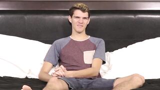 BoyObsession.com - Dude answers questions before intense masturbation