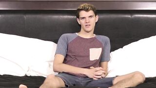 BoyObsession.com - Dude answers questions before intense masturbation