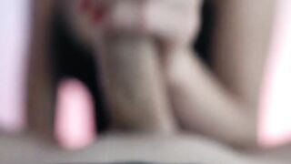 Massaging His Huge Load with My Edging Hand