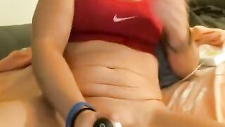 Smoking Hot Solo Female Plays with Sex Toy on Balcony and in Bedroom