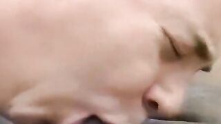 Hairy gay dude smokes and jerks his veiny dick solo