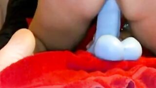 Plump Housegirl Plays with Her Dragon Dildo on Webcam