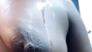 Black Amateur with Big Nipples on Webcam