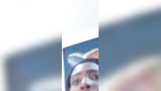 Black Amateur with Big Nipples on Webcam