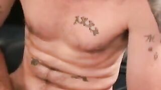 Rugged amateur erupts with thick cock spurting thick cum