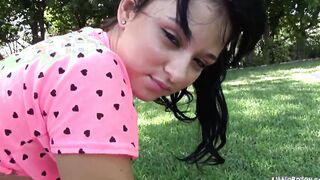 Little Bailey Masturbates with 2 Toys