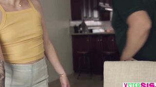 Attentive eighteen stepsister Hyley Winters kept buggin her stepbrother