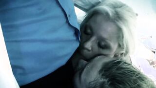 Blondie into a straightjacket has three-way with 2 doctors