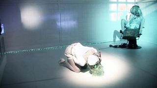 Blondie into a straightjacket has three-way with 2 doctors