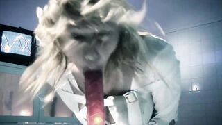 Blondie into a straightjacket has three-way with 2 doctors