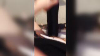 Uk Sussex Thot Lucy uses a hugest toy on her unshaven vagina