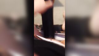 Uk Sussex Thot Lucy uses a hugest toy on her unshaven vagina