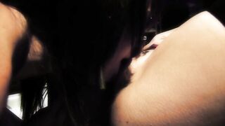 Salacious lesbo dames drill their cunts with vibrators – close-up