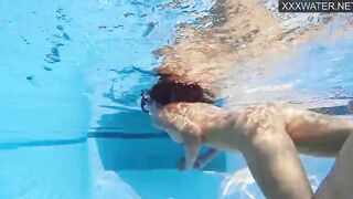 Hungarian pornstar Lana Tanga orgasming underwater