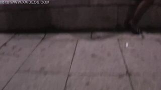 NUDE INTO THE STREET! Slutty barely legal goddess looks for dudes to banged inside outside
