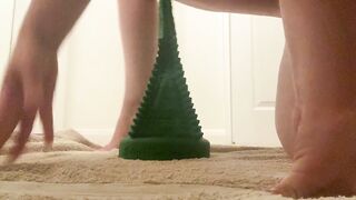 Big dildo. Sat fucking myself deep into the arse