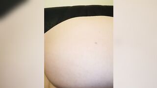Toying solo dark haired having fun with toy
