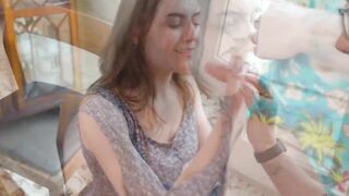 My gf went hard with her first blowjob