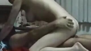 Young Big-Titted Blonde Amateur Babe with Older Man