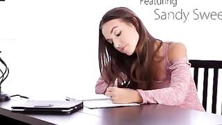 Cutie Sandy Sweet is going through her weekly routine writing inside her planner when her BF Ryan Driller does the unexpected and pops the question. Of course Sandy says yes, and to celebrate the newly engaged lovers Enjoying some couples-time!Ryan is qui