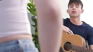 Demi Hawks goes inside her new stepbrother Enzo East's room and begins pulling his clothes out of the closet. After