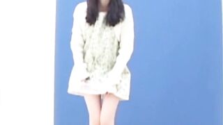 Japanese amateur vixen floods her panties with golden stream