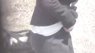 Twisted voyeur snaps close of Japanese urban girls public pee