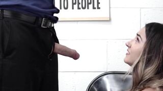 Nerdy Callie Jacobs gets caught stealing and fucked afterwards