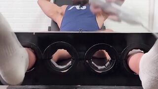 Furry hunk Gareth chuckles wildly in body tease