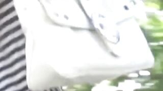 Asian chick unaware her juicy ass caught on hidden cam