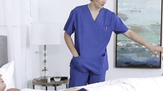 FamilyHandle.com - Gorgeous nurse Natalie Porkman sucks her patient's big fat cock