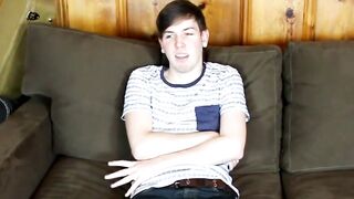 Cute Dylan Michaels fist fucks cock until thick load blasts
