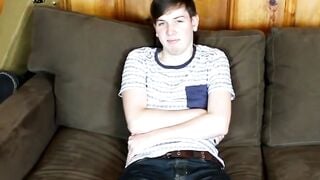 Cute Dylan Michaels fist fucks cock until thick load blasts