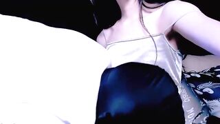 Satin Transgirl Gets Pounded and Jerks Cock in Hardcore Duo Cam
