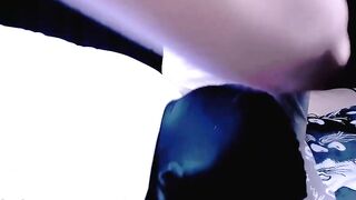 Satin Transgirl Gets Pounded and Jerks Cock in Hardcore Duo Cam