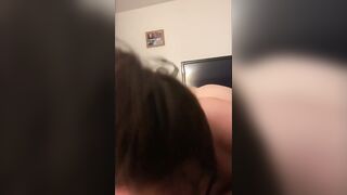 Full Throating of 6 after night of other things inside her mouth