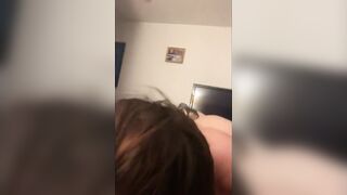 Full Throating of 6 after night of other things inside her mouth