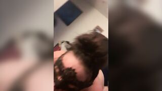 Full Throating of 6 after night of other things inside her mouth