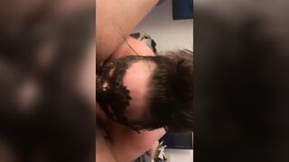 Full Throating of 6 after night of other things inside her mouth