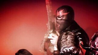 2 mysterious dudes into costume bang 3 eager whores