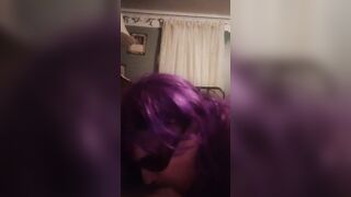Blowing dick and swallowing more cum.