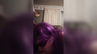 Blowing dick and swallowing more cum.
